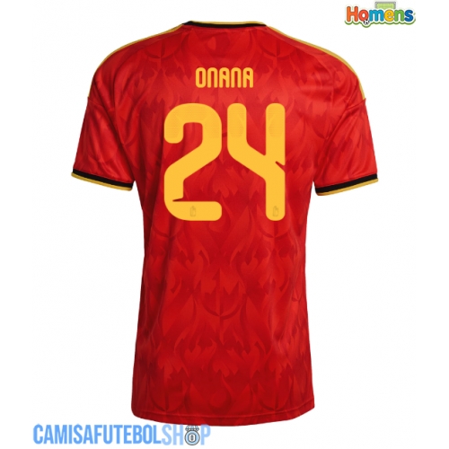 Camisa de time de futebol Bélgica Amadou Onana #24 Replicas 1º Equipamento Mundo 2026 Manga Curta
